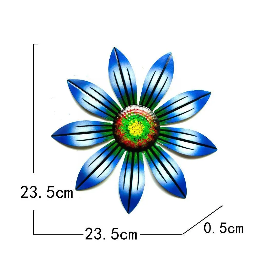 

Metal Flower Flower Sculpture Wall Decoration Outdoor Flower Stakes Garden Colorful Yard Decor Interior Metal Iron Wedding P5E3