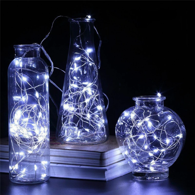 2/5/10 м 20/50/100LED USB/питание от аккумулятора медная проволока гирлянда на открытом