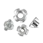 10 шт.лот M3 M4 M5 M6 M8 M10 оцинкованная гайка для мебели четыре когти звуковая гайка четыре когти гайка деревянная панель мозаичная гайка T-гайка