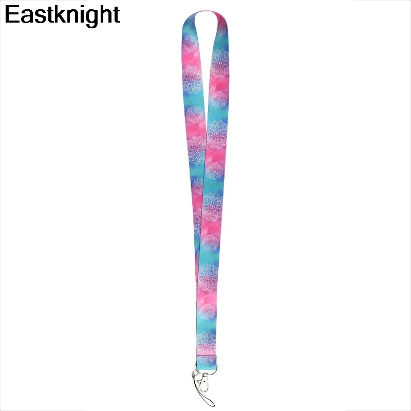 12 шт./лот звездное небо Йога узор ремешок на шею ремешки для ключей ID карты