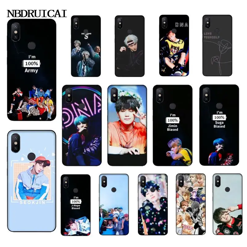 NBDRUICAI Rap RM JIMIN JIN SUGA J HOPE V JUNG KOOK чехол для телефона Xiaomi 8 9 se 5X Redmi 6pro 6A 4X 7 5plus note 5