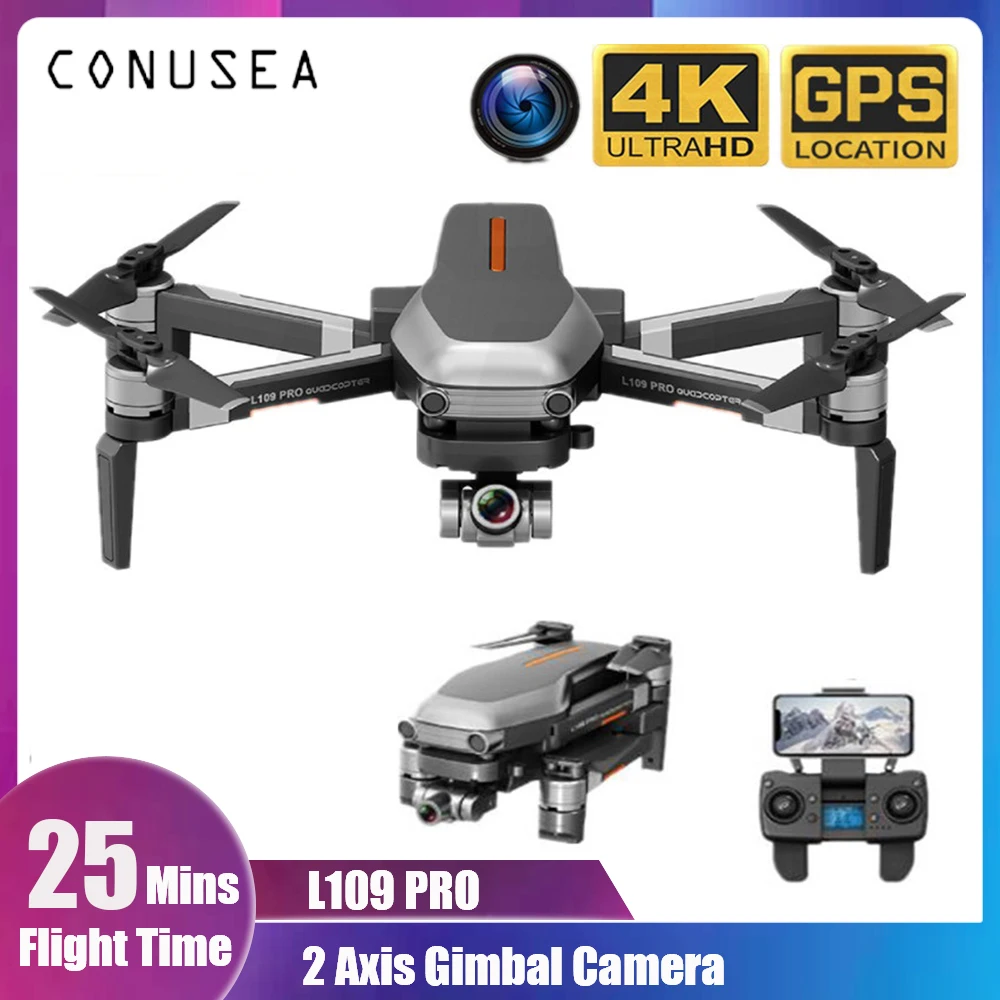

L109 PRO GPS RC drone with camera hd drones 4K profissional quadcopters 2-Axis Anti-Shake Gimbal Dron Brushless vs SG906 PRO 2