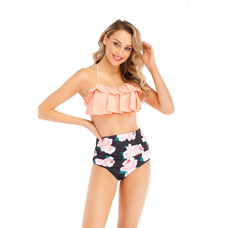 2020 летний женский милый бикини 2 шт. купальный костюм пуш ап раздельный купальник