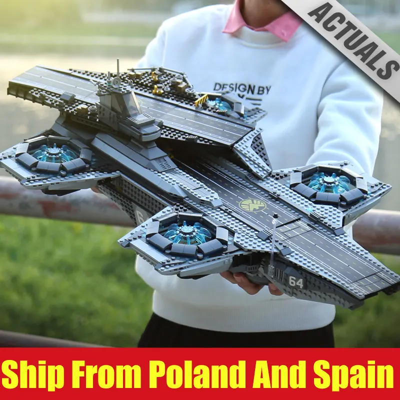 DHL 07043 Супер Герои щит Helicarrier модель совместима с новым 76042 развивающие строительные Конструкторы Кирпичи Детские подарки