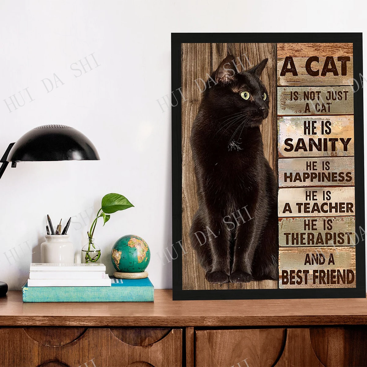 Постер Кот-это не просто кошка Он-лучший друг Художественная печать черная