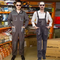 workwear coverall work bib and brace overall pants trousers garage dungarees multi pockets working mechanic overalls repairman4x