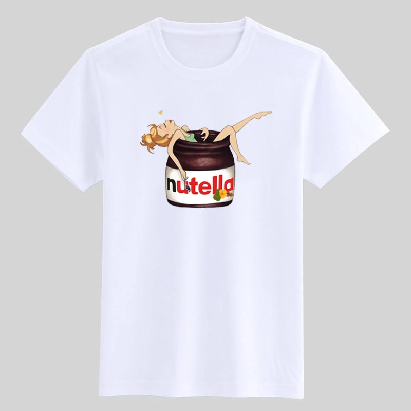 

Детские милые футболки Nutella для девочек; Детские футболки; Модные топы для мальчиков и девочек
