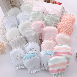5 pairs/lot Newborn Baby Mittens Cotton Cartoon Soft Boys Girls Resuable Gloves 0-3M Baby Girl Boy H
