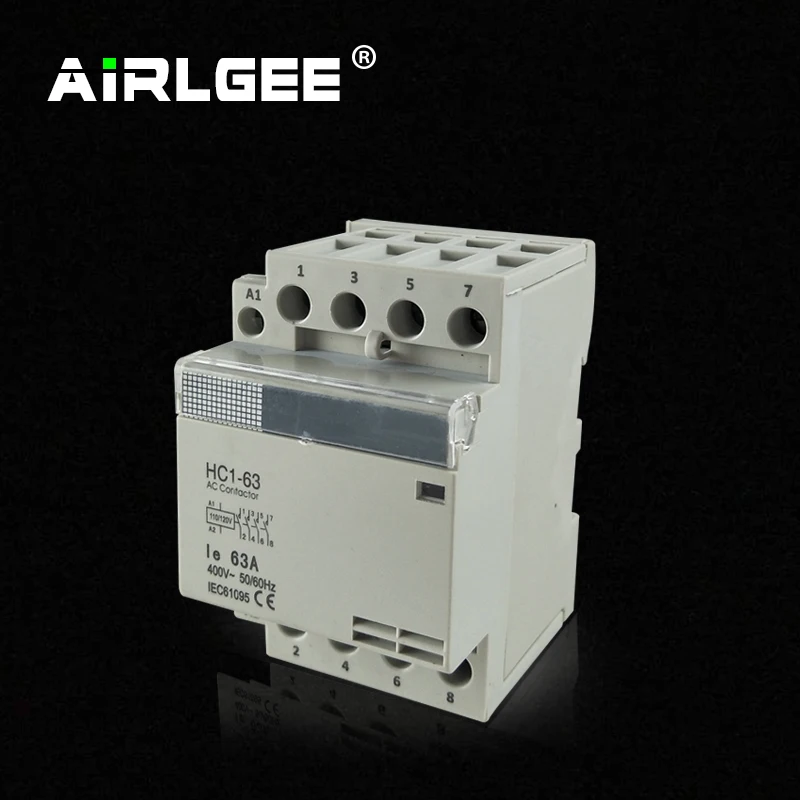 HC1 63 100/120V 220/240V 50/60Hz катушечное напряжение 63A 4 полюсный 4NO бытовой электрический