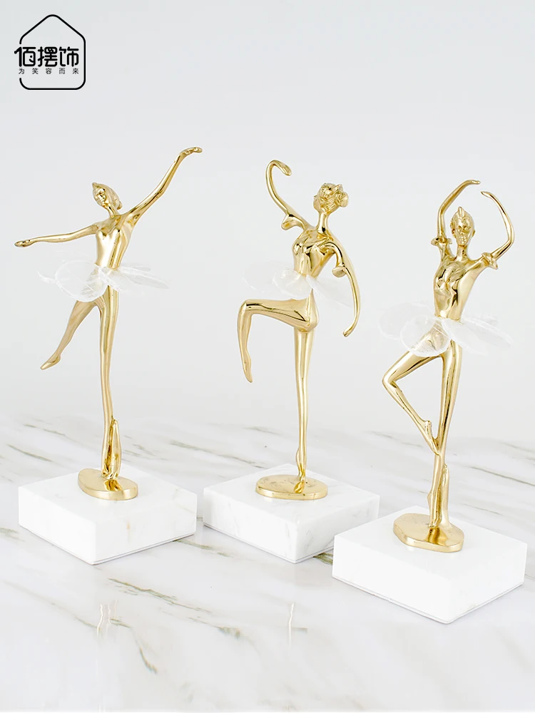 

zq Nordic Light Luxury Decoration Modern Living Room TV Cabinet Model Room Abstract Character Decoration