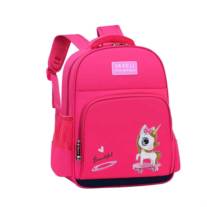 Kawaii Child Double Shoulder Bag Primary Girl Boy Unicorn School Anime Backpack Flower School Bag In Kindergarten
