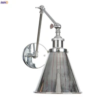 iwhd swing long arm wall lamp beside bedroom stair mirror loft decor industrial retro wall lights for home lighting luminaria
