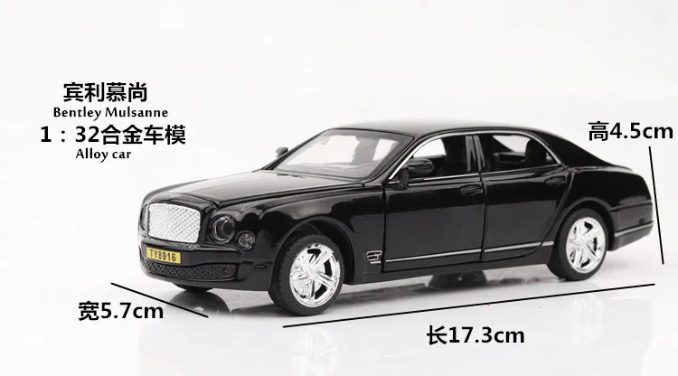 Литья под давлением 1:32 Bentleys Mulsanne автомобили из цинкового сплава модель детских