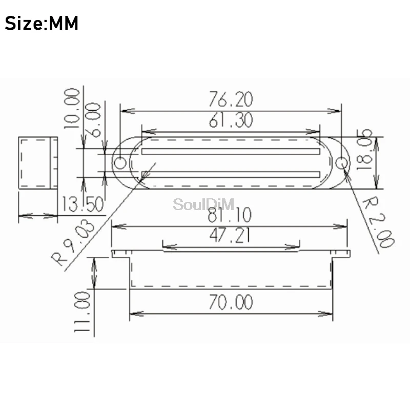 3 stücke dual rail humbucker pickup abdeckungen für sttl stil elektrische gitarre kunststoff pickup abdeckung fall elektrische gitarre zube