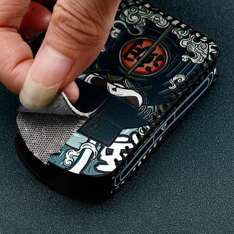 

Leather Car Key Case Cover for car for VW New Passat Lavida Tiguan car accessories interior car styling keychain keyring Case