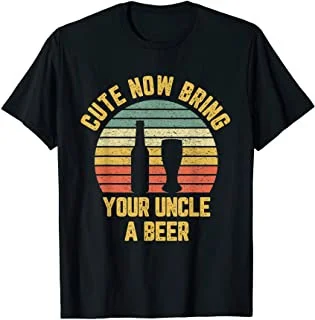 

Мужская забавная Ретро футболка с надписью «Now Bring Your WUE a Beer»