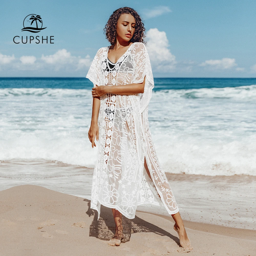 

UPSHE Black Sunflower Crochet Bikini Cover Up Sexy Swimsuit Beach Dress Women 2021 Summer Bathing Suit Beachwear Tunic Shirt