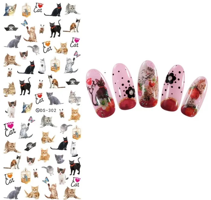 Cartoon Patterns! Nails Art Manicure Water Transfer Decal Decorations Design Nail Sticker For Tips Beauty | Красота и здоровье