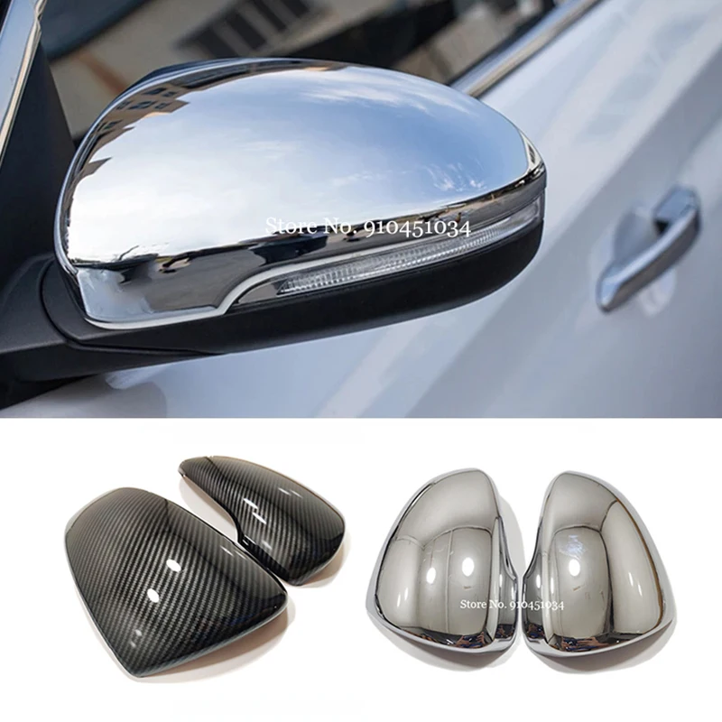 

For Hyundai Tucson 2015 16 17 18 19 2020 ABS Chrome Car Side Door Rearview Turning Mirror Sticker Cover Trim Accessories 2pcs
