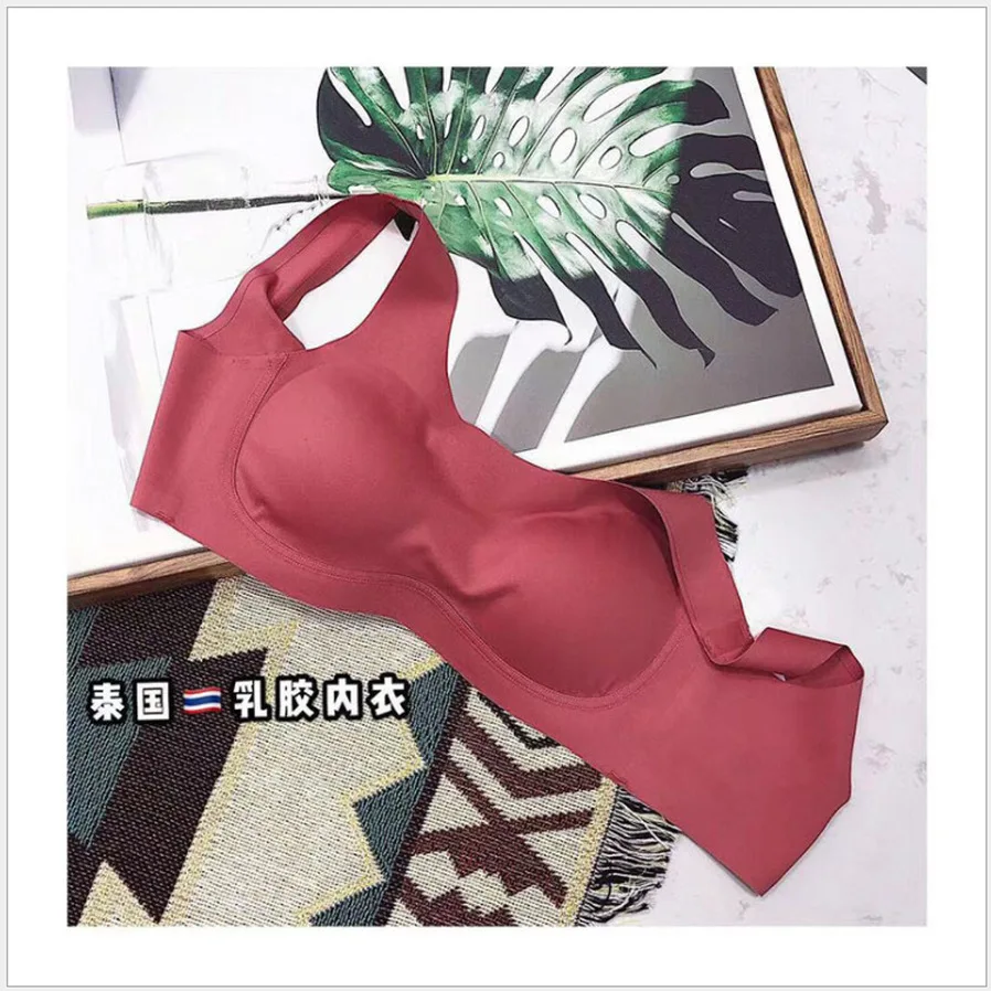 Женские латексные Бюстгальтеры без стальных застежек на спине цельный