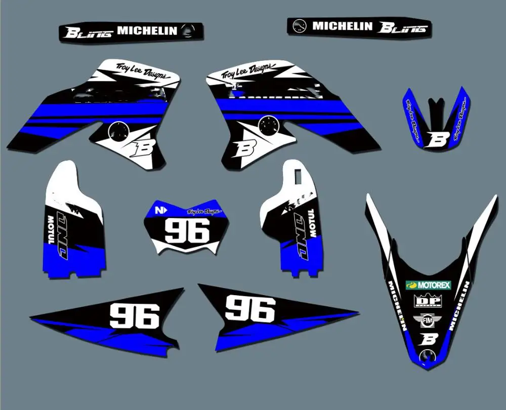 Полный набор наклеек графических переводков команды для YAMAHA WR250R 2020 2019 2018 2017 2016 2010