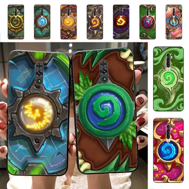 

YNDFCNB Hearthstone card Phone Case for Vivo Y91C Y11 17 19 17 67 81 Oppo A9 2020 Realme c3