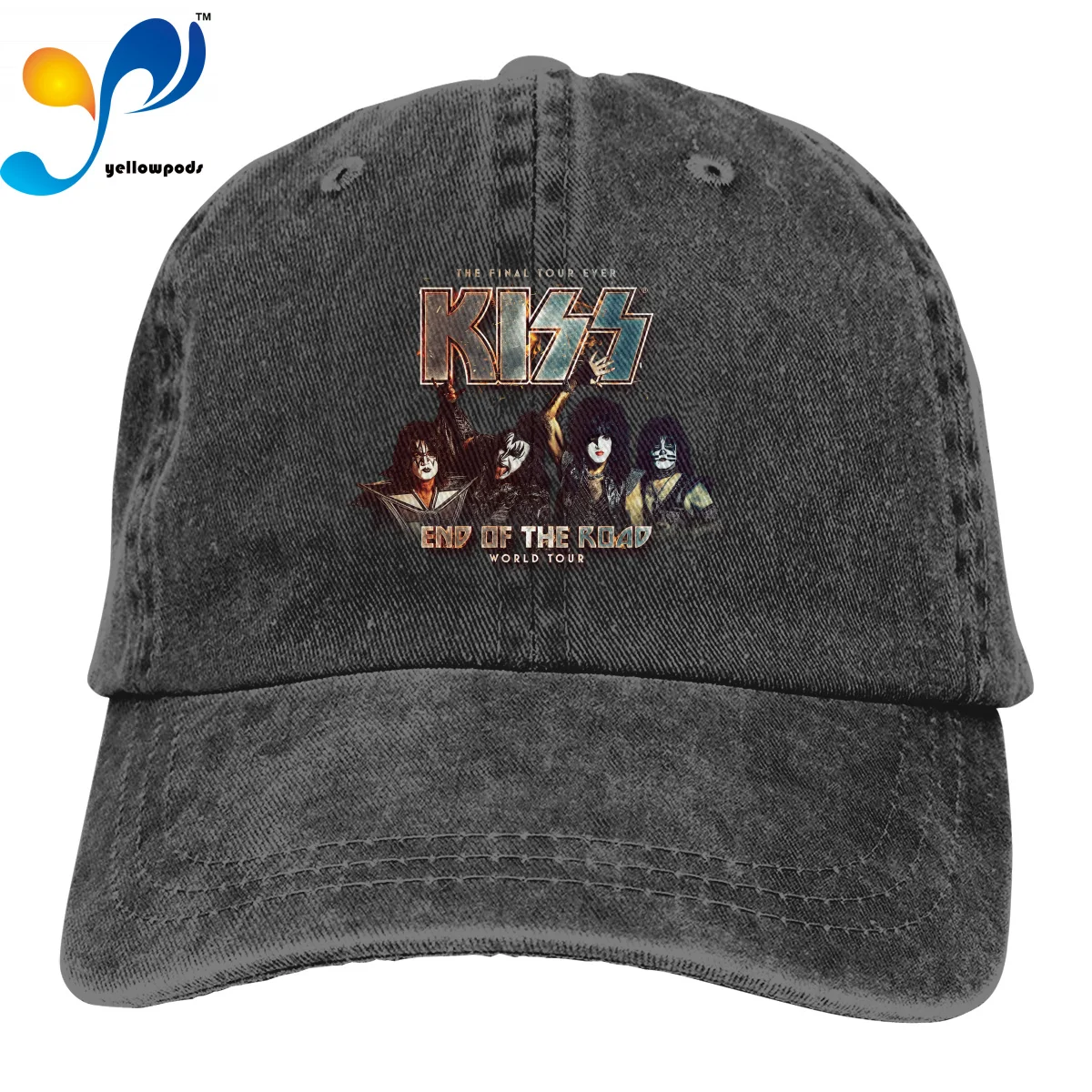 

Fashion Hip hop Washed Baseball Cap Kiss Design Wild Hat Adjustable Men And Women Outdoor Sun Hats Trucker Caps