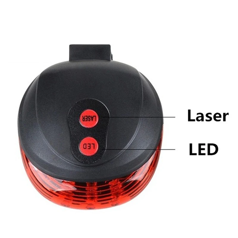 

Bicycle LED Rear Tail Light Waterproof Safety Warning Light 5 LED And 2 Laser Night Mountain Bike Light Rear Lamp Bycicle Light