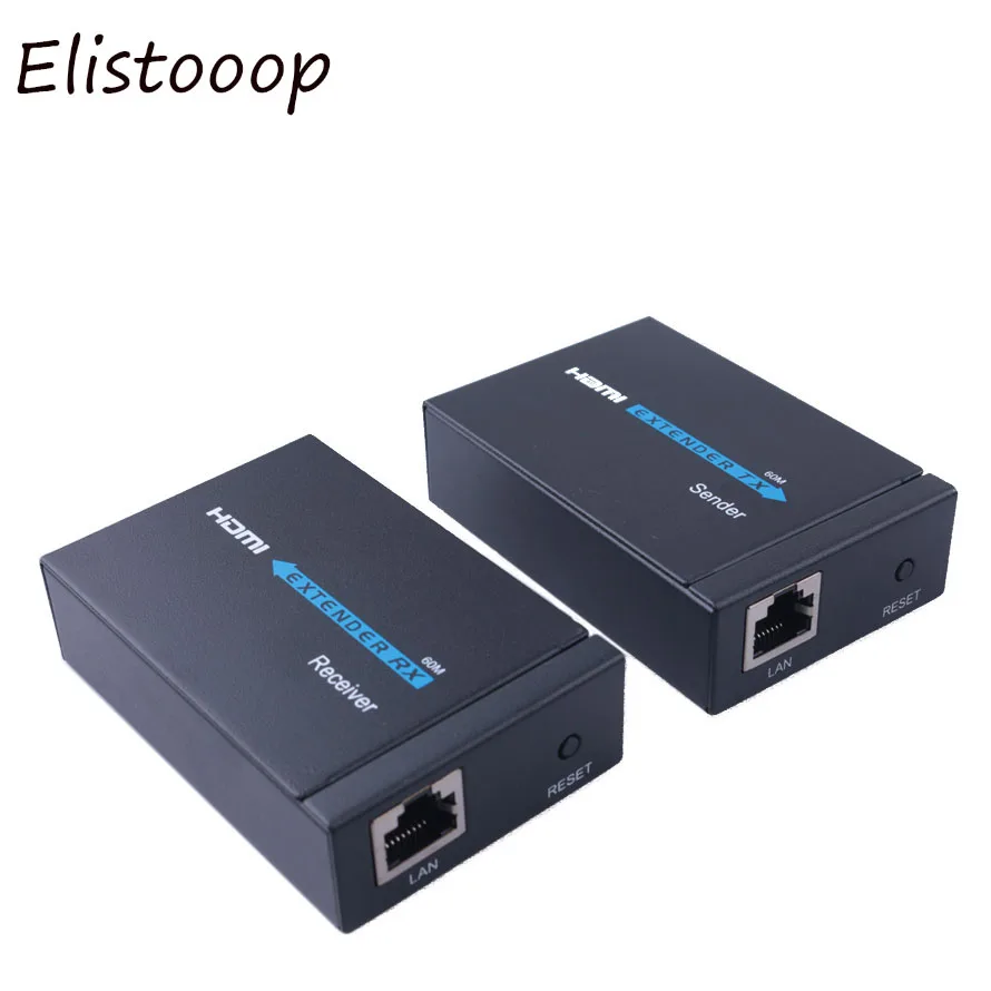 Новинка 1080p 3D HDMI передатчик приемник 60 м удлинитель через Cat 5e/6 RJ45 Ethernet конвертер US