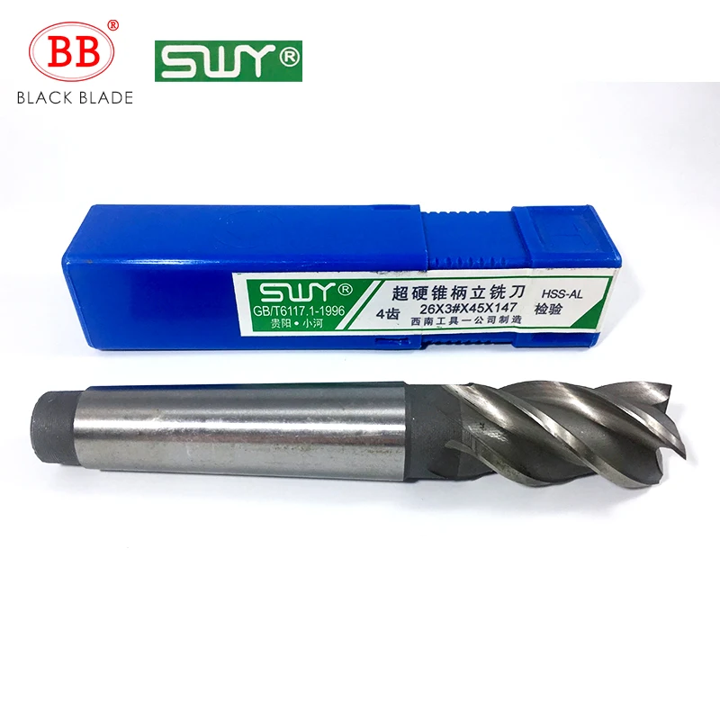 

BB HSS Morse Taper Shank End Mill DIY 12mm~40mm 2# 3# 4# MT3