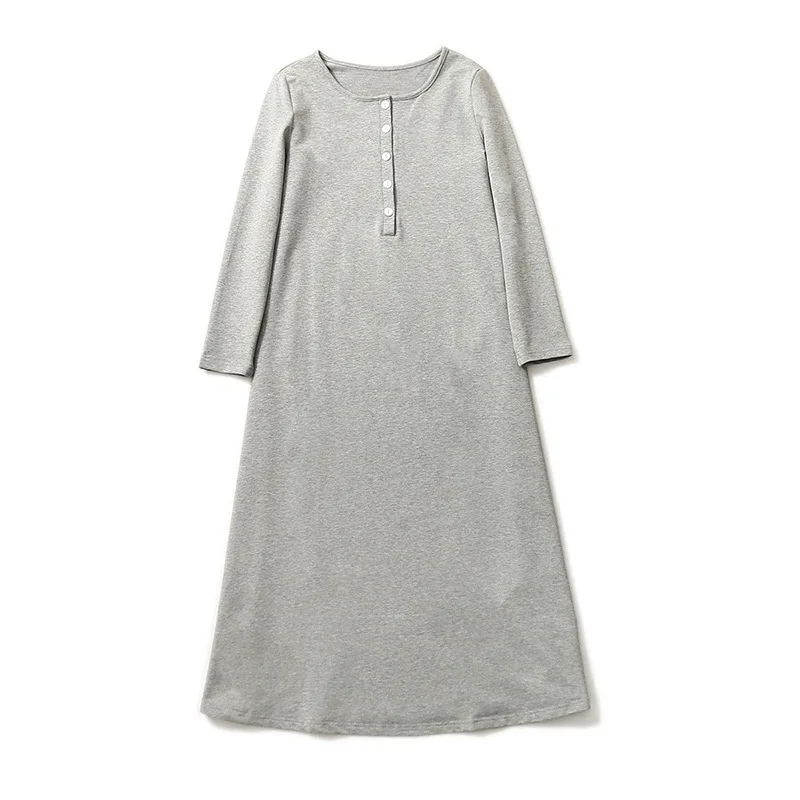 Платье для беременных женщин Сезон весна-осень Модное Длинное из чистого хлопка