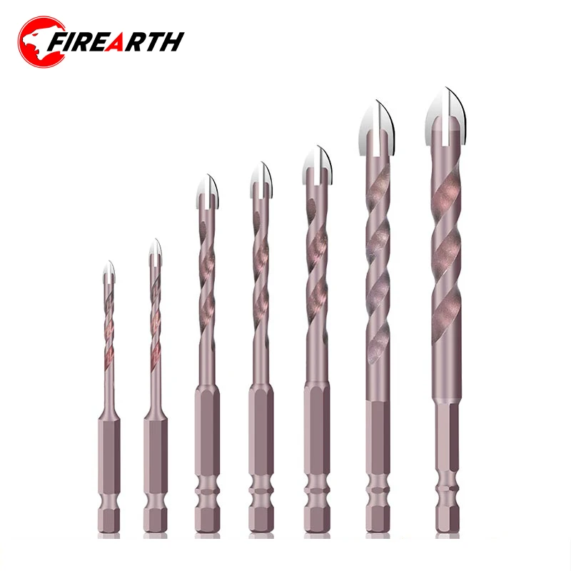 

Drill Bit Cross Hex Tile Drill Bits for Glass Ceramic Concrete Hole Opener Hard Alloy Wood Tile Hole Cutter Drilling Tools