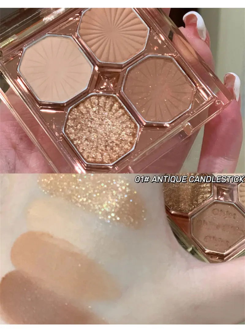 Четыре-минеральный краситель тени для век палитра повседневные яркие и