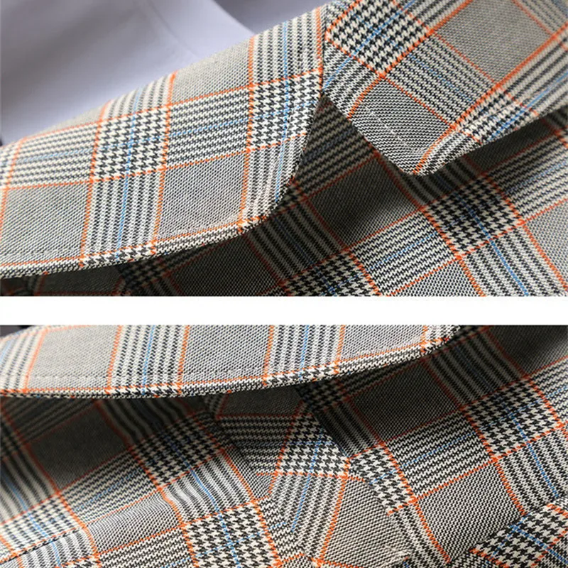 Женский офисный блейзер в шотландскую клетку винтажном стиле | Женская одежда