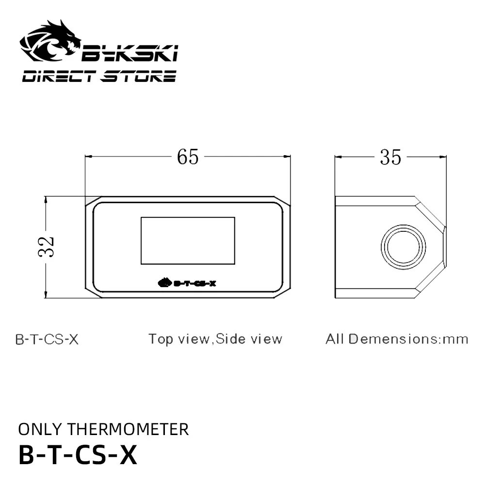 Система охлаждения воды Bykski B T CS X с функциями термометр датчик