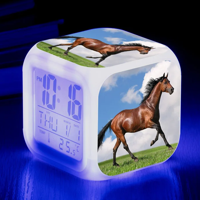 Alarm Led Anime Figurines Colorful Light Figures Toys For Ch