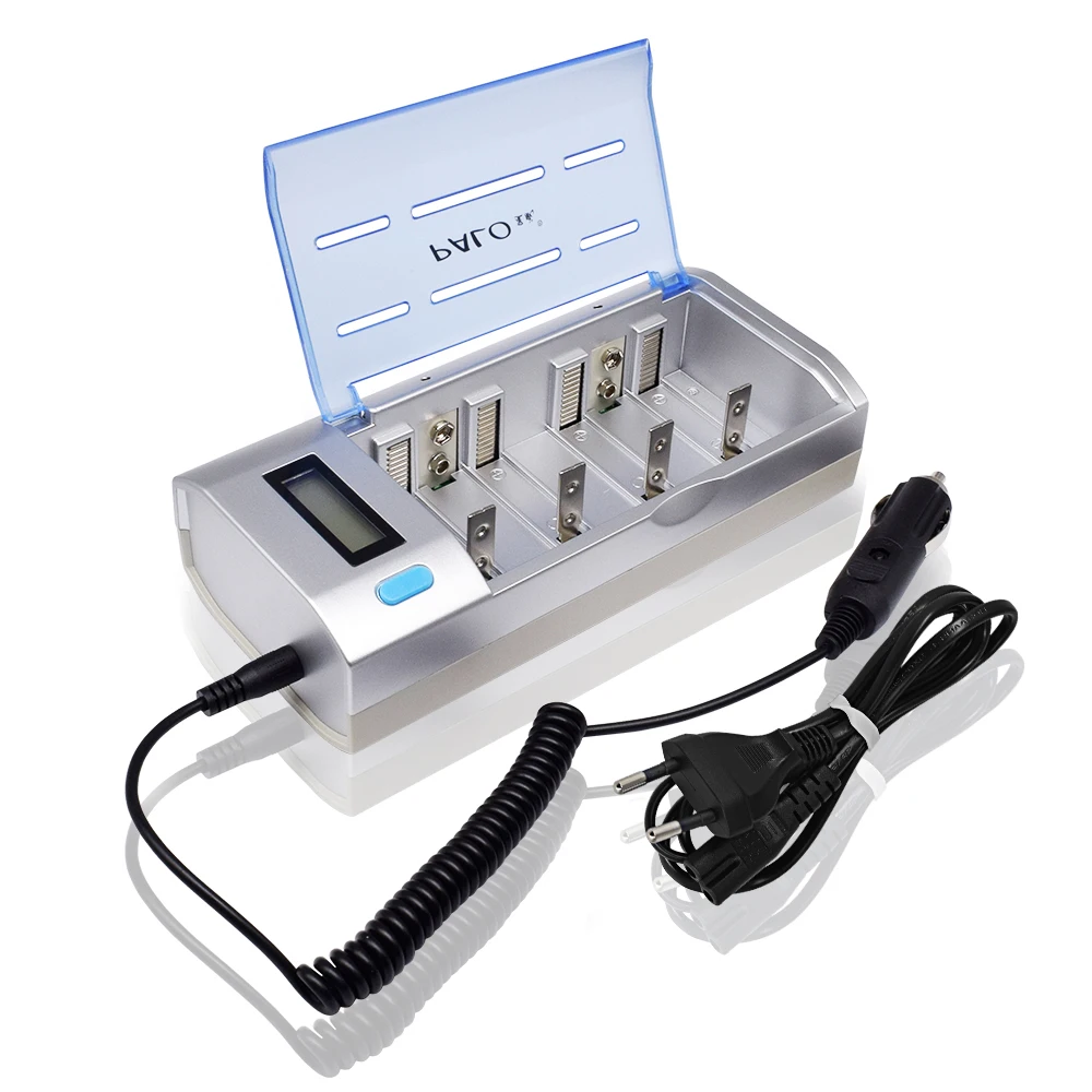 

Palo AA AAA C D battery charger Fast LCD AA AAA Battery smart Charger For Nimh Nicd 1.2V AA AAA C D 9V Rechargeable Battery