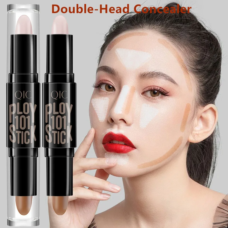 

Beauty Double-Headed Concealer Stick Clavicle Shadow Pen Facial Three-Dimensional Highlight Stick Concealer Pen Face Makeup Hot