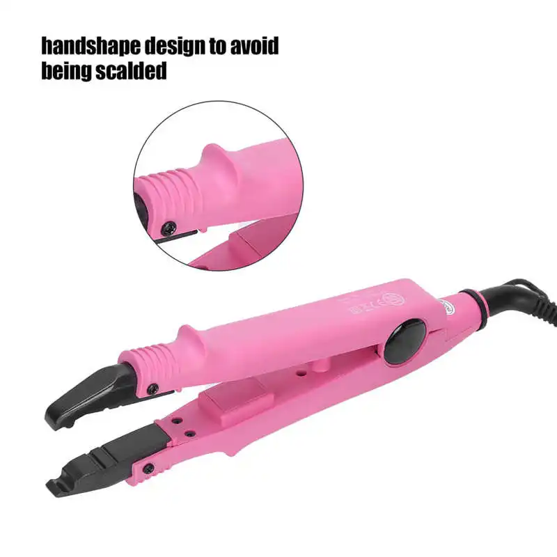 Наращивание волос железа Температура изменения с подогревом разъем машина