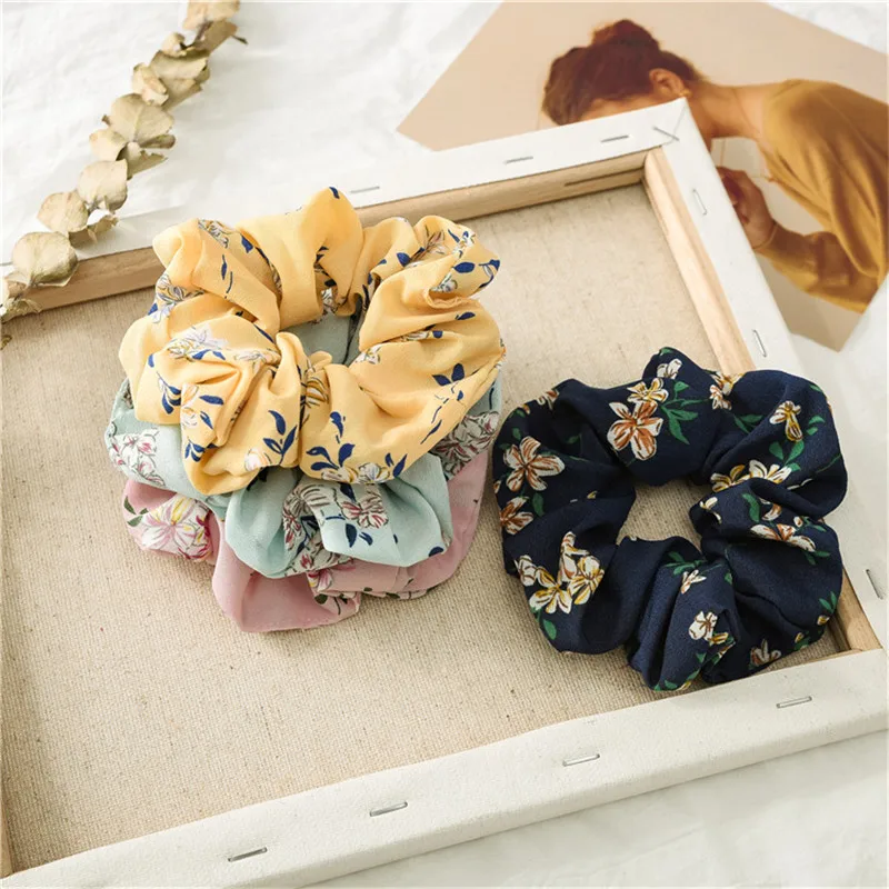 2019 новый летний цветочный резинка для волос тюрбан обтянутая тканью Лента с