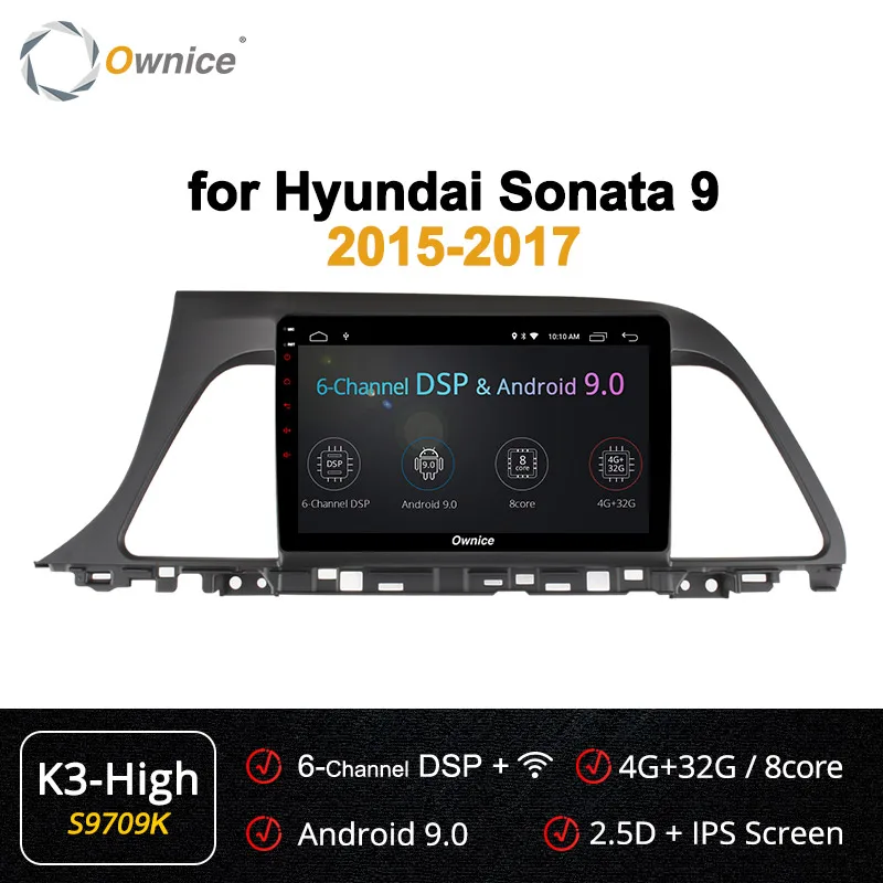 S9709 K3-High Ownice Восьмиядерный Android 9,0 автомобильный dvd-плеер для hyundai Sonata Gen 9 LF k3 k5 k6 головное устройство 360 Panorama SPDIF - Цвет: S9709 K3-High