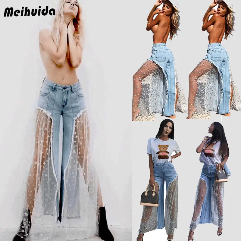 Женские ботинки джинсовые джеггинсы большие размеры Женская высокая посадка на