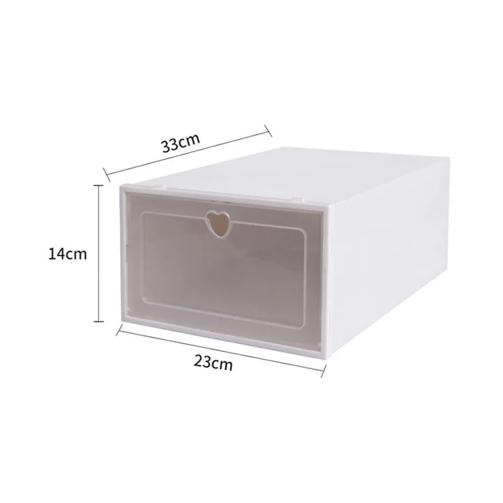 1PC Foldable Clear Shoes Storage Box Modern Plastic Stackable Shoe Organizer Stacking Space Saving Master | Дом и сад