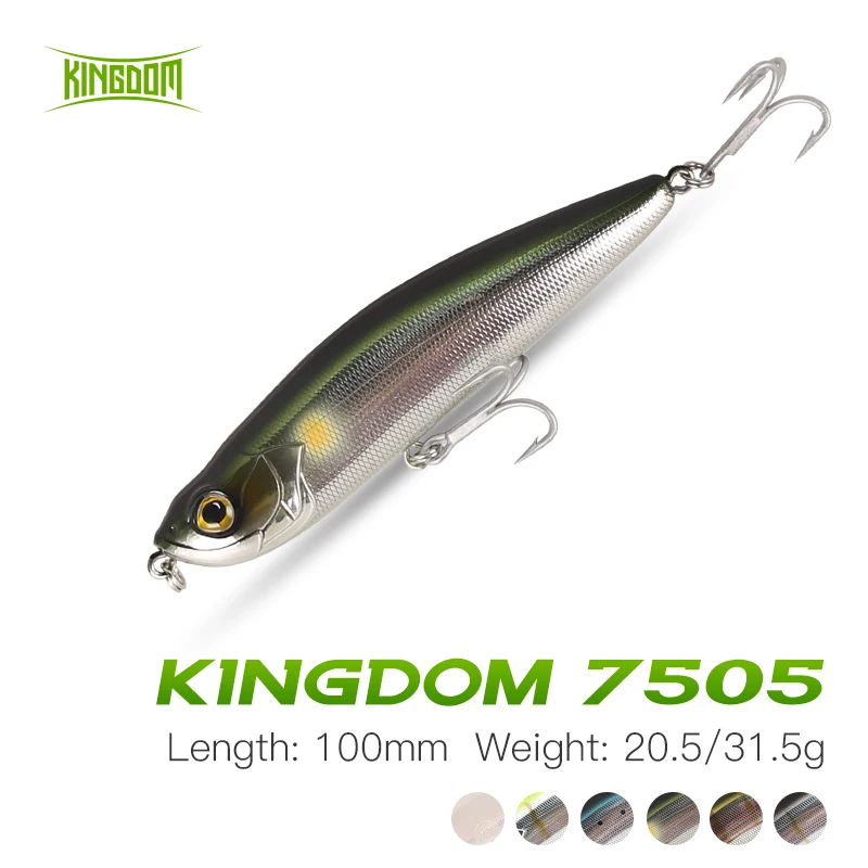 

Kingdom Lefter Джеркбейт рыболовный приманки 20,5 г 31,5 г Плавающий И Тонущий Карандаш жесткие плавающие приманки для морской рыбалки на окуня и щуку