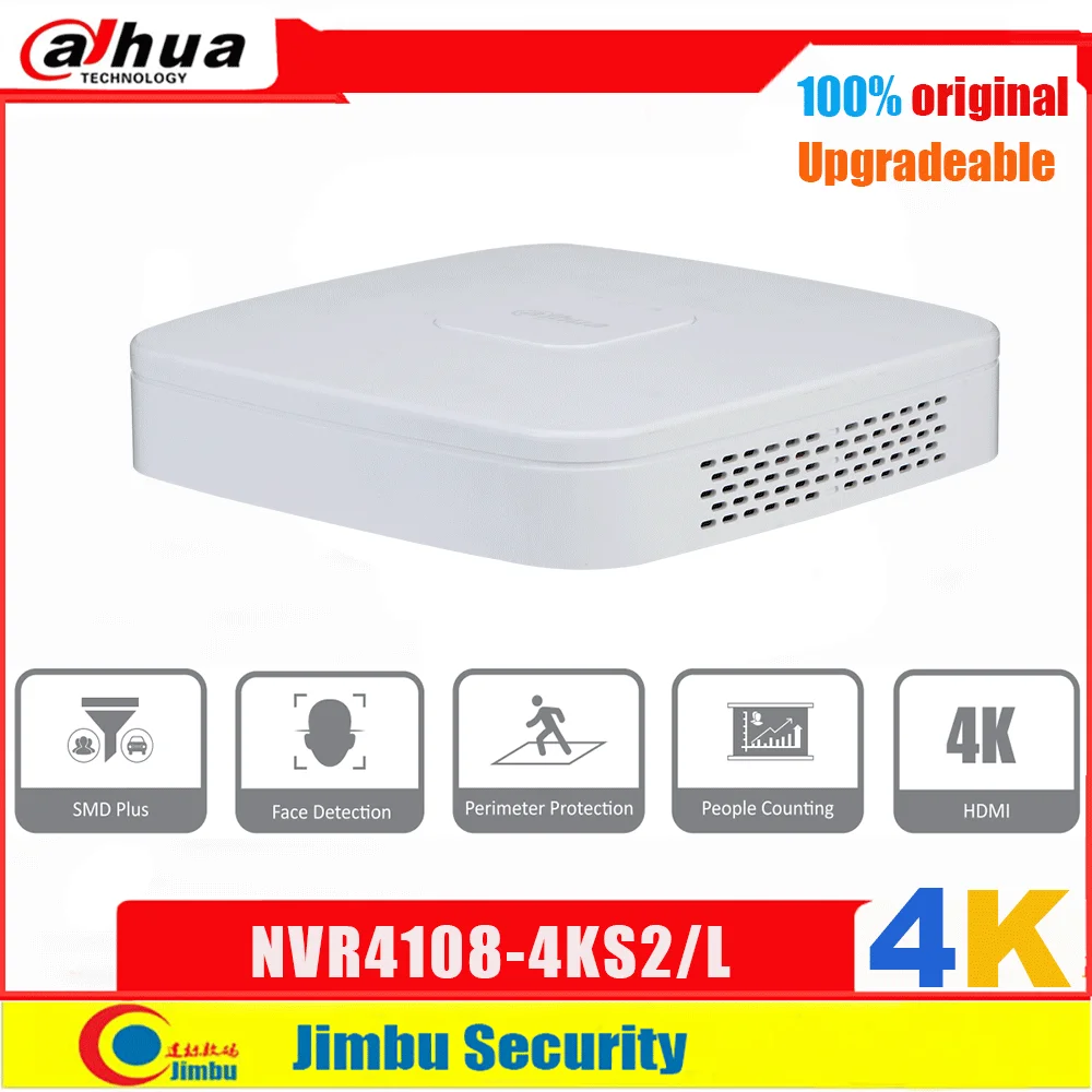 

Dahua IP Recorder NVR4108-4KS2/L Video Surveillance 4K 8 Channels SMD Plus Smart H.265+ Lite Series 1080P Face Detection