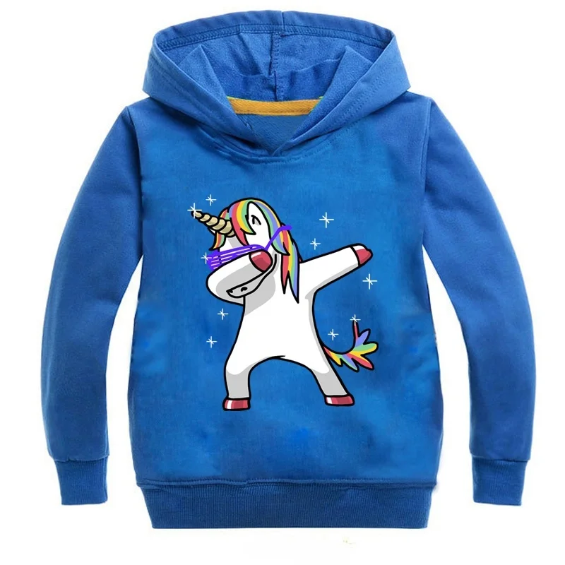 Новые Красивые Детские забавные свитшоты с рисунком единорога DAB Dabbing детская