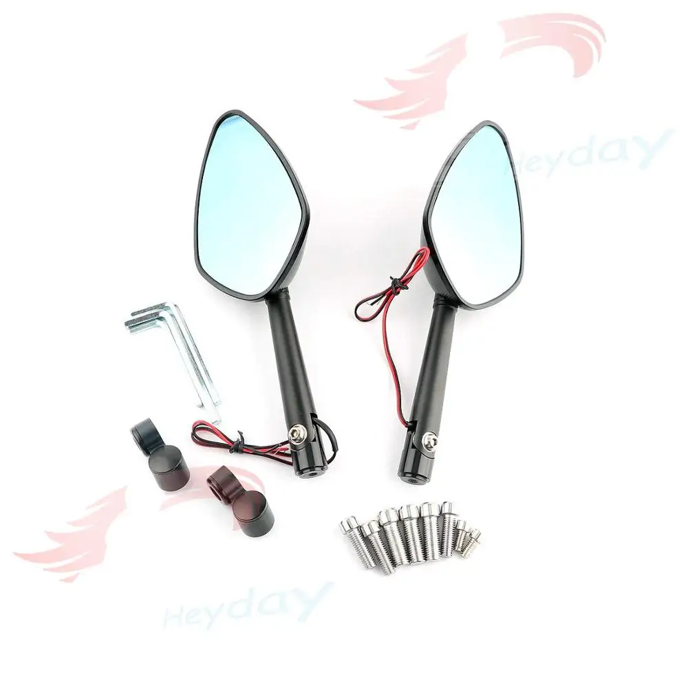 Черные мотоциклетные зеркала алюминиевое зеркало заднего вида с ЧПУ