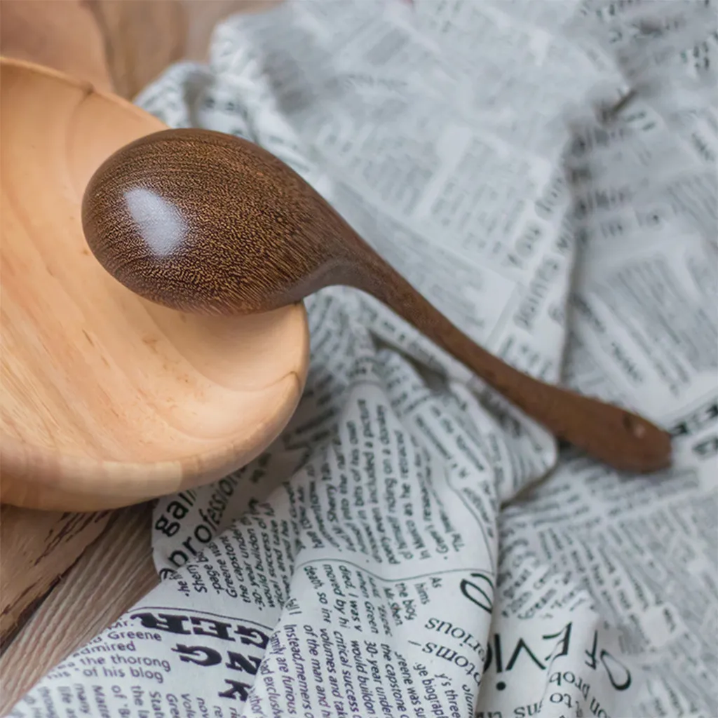 2019 новая кухонная мебель ручка большая круглая ложка бамбуковая кухня утварь