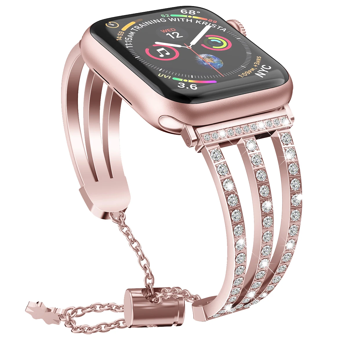 Подходит для Apple Watch Band 38 мм розовое золото ювелирное изделие браслет из
