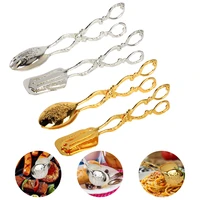 snack cake clip baking barbecue tool salad pastry clamp vintage style gold plated buffet food tong fruit salad cake clip
